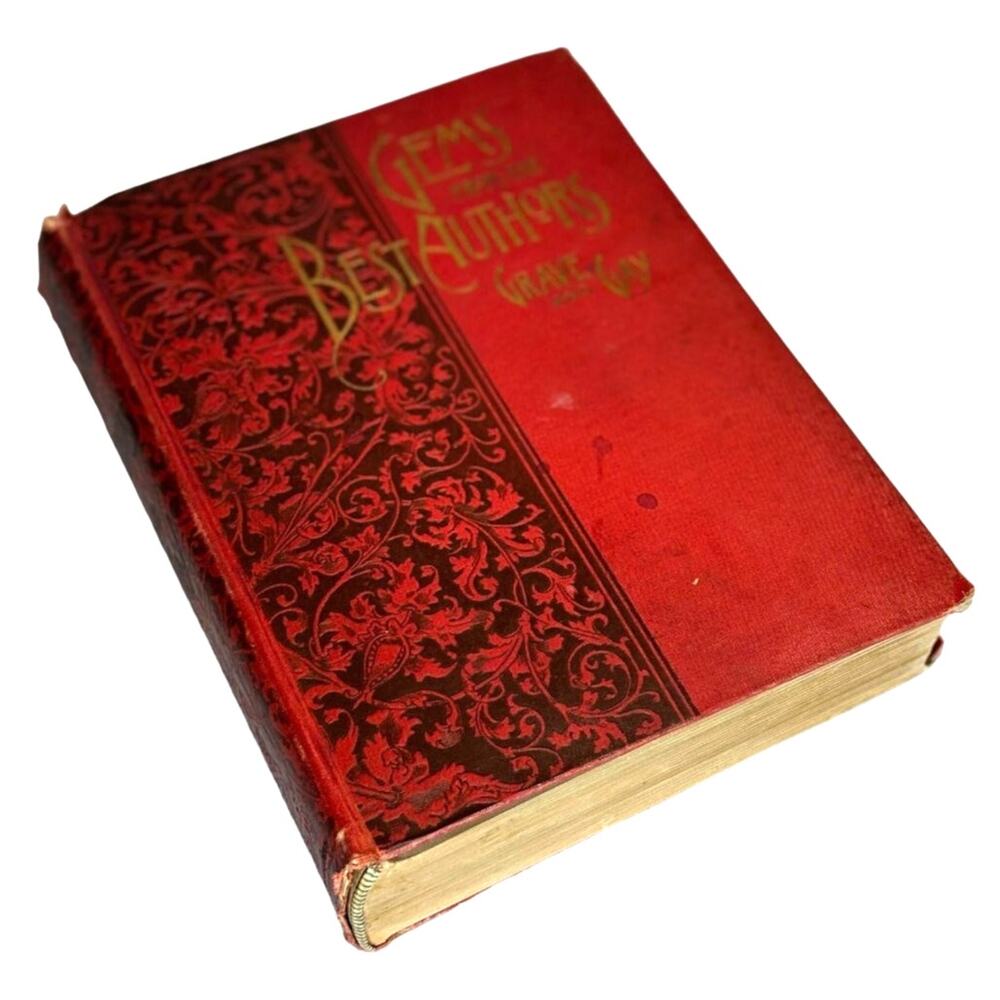 VTG 1887 First Edition Anthology - Gems from the Best Authors, Dickens, Byron